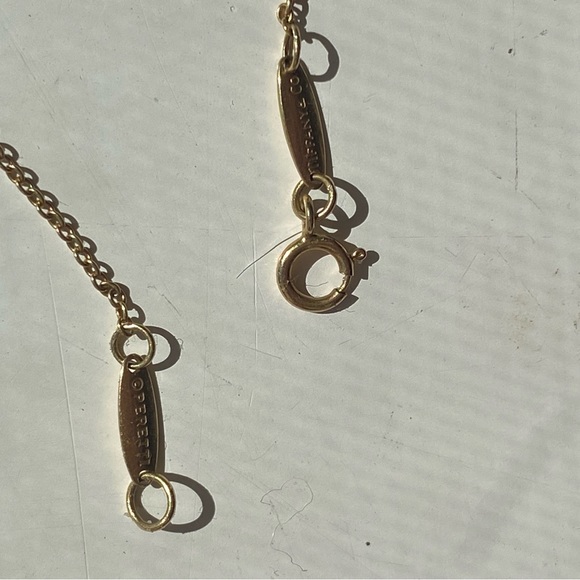 Elsa Perreti 14k yellow gold bean necklace original chain all together like new - Picture 3 of 5
